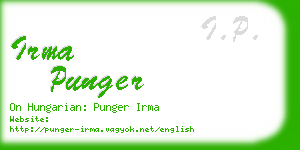 irma punger business card